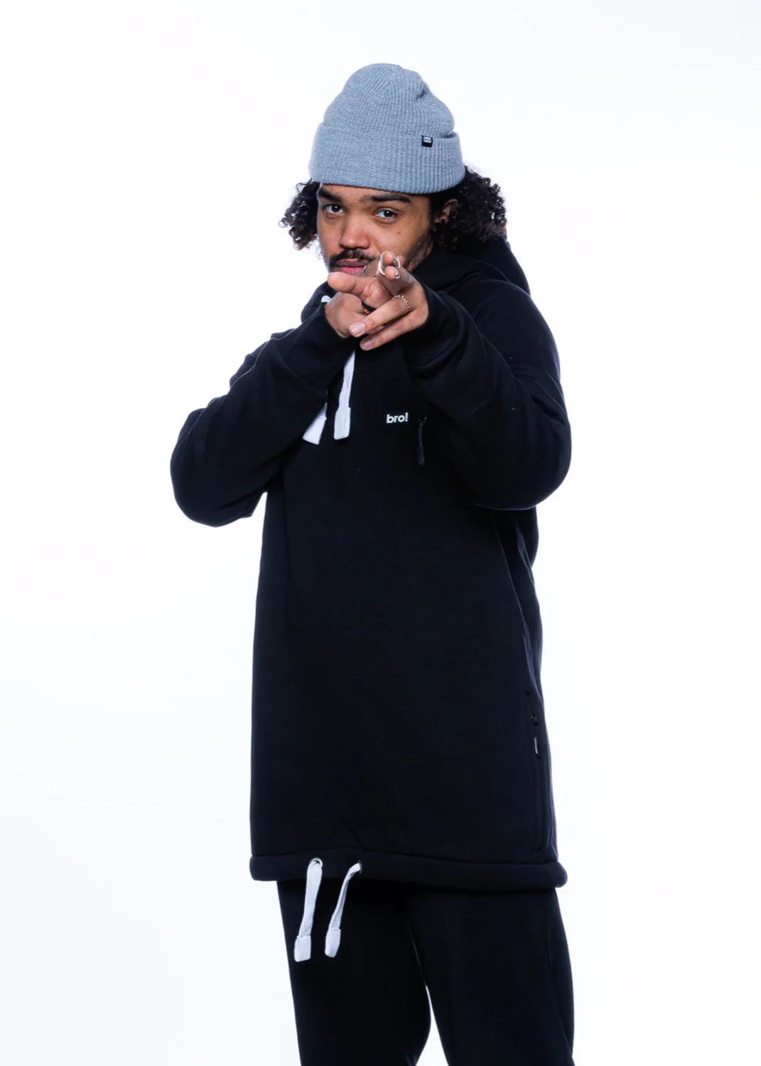 bro! chill n'shred hoodie (black) - Image 3