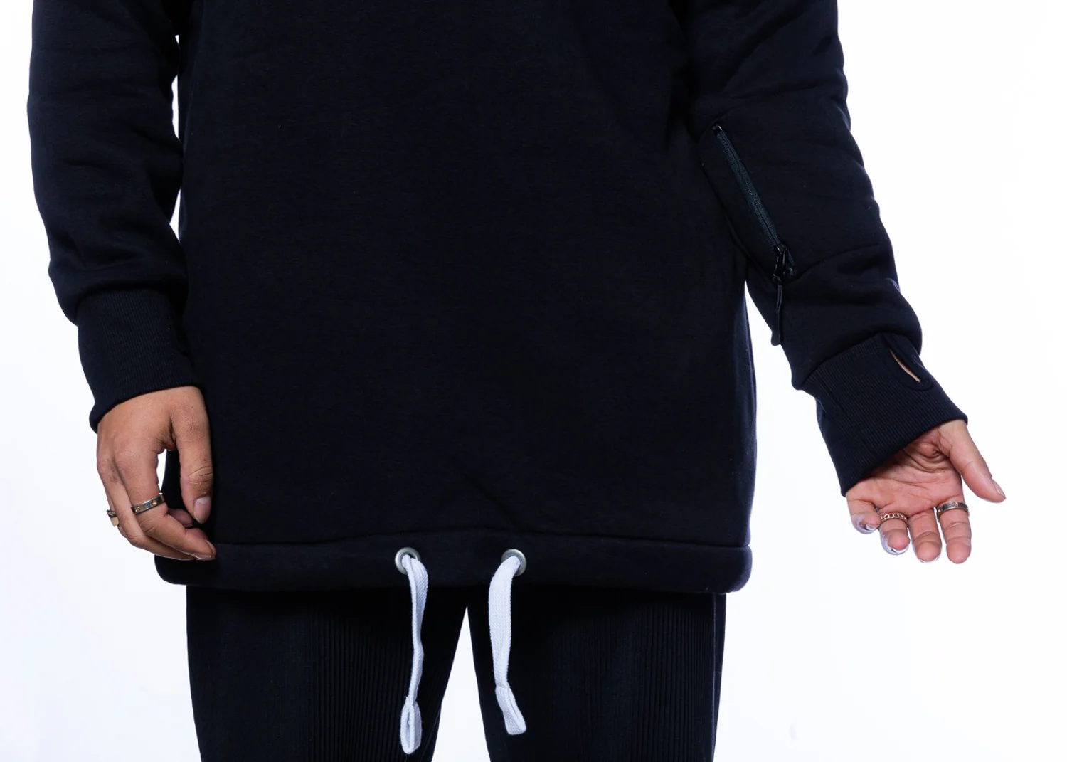bro! chill n'shred hoodie (black) - Image 7