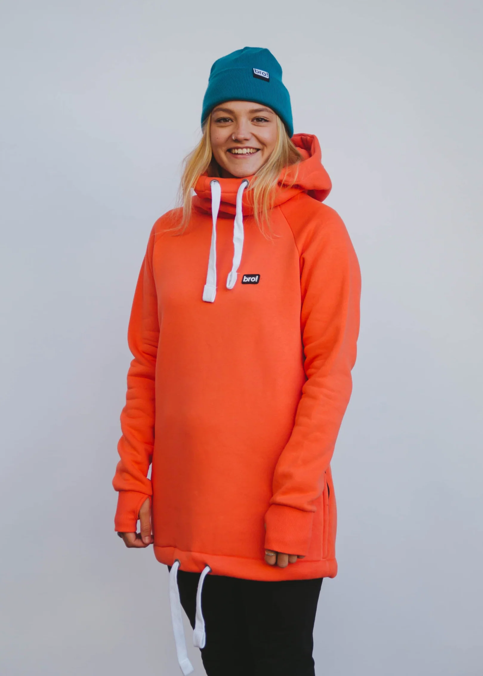 bro! chill n'shred hoodie (coral) - Image 3