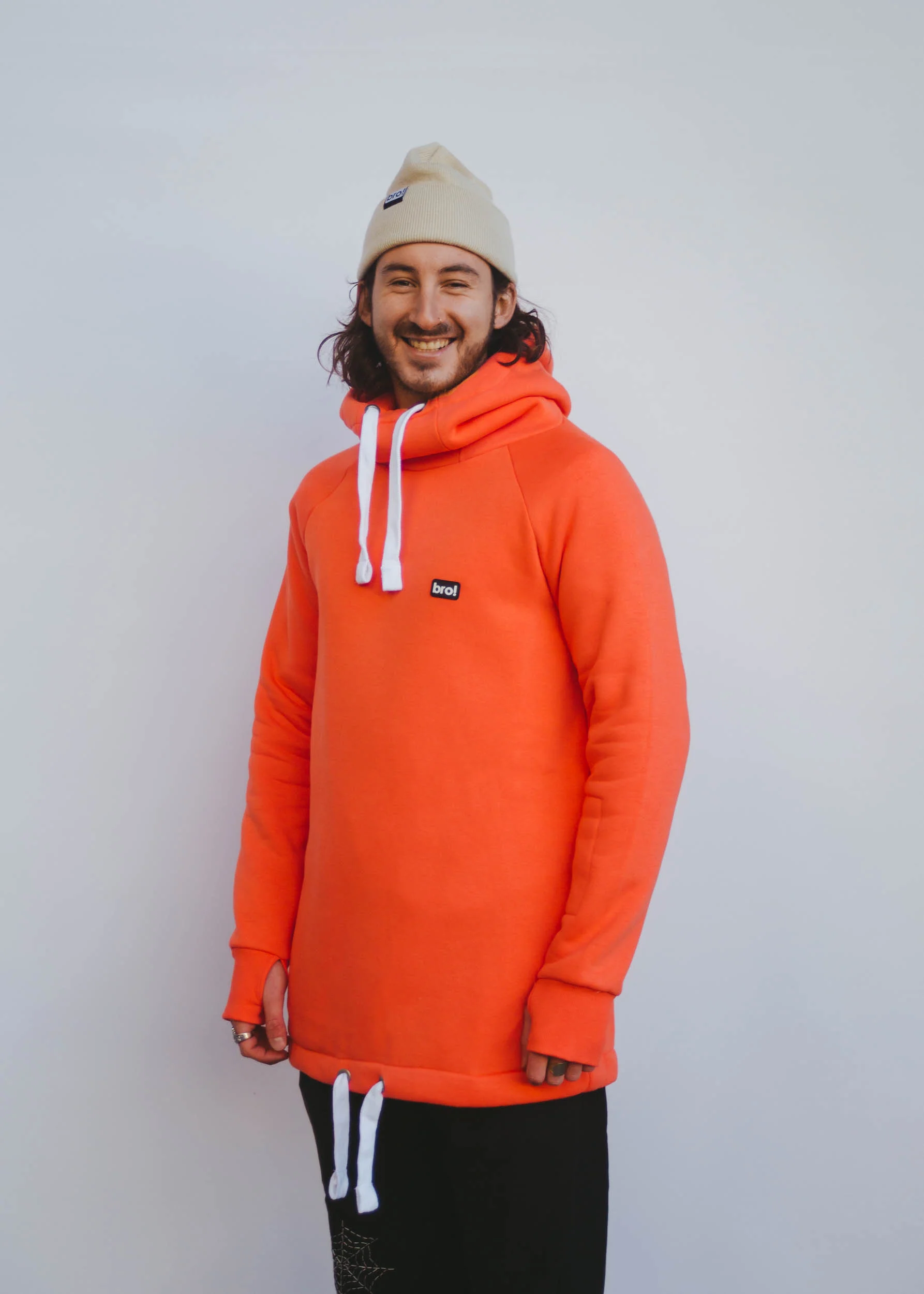 bro! chill n'shred hoodie (coral) - Image 4