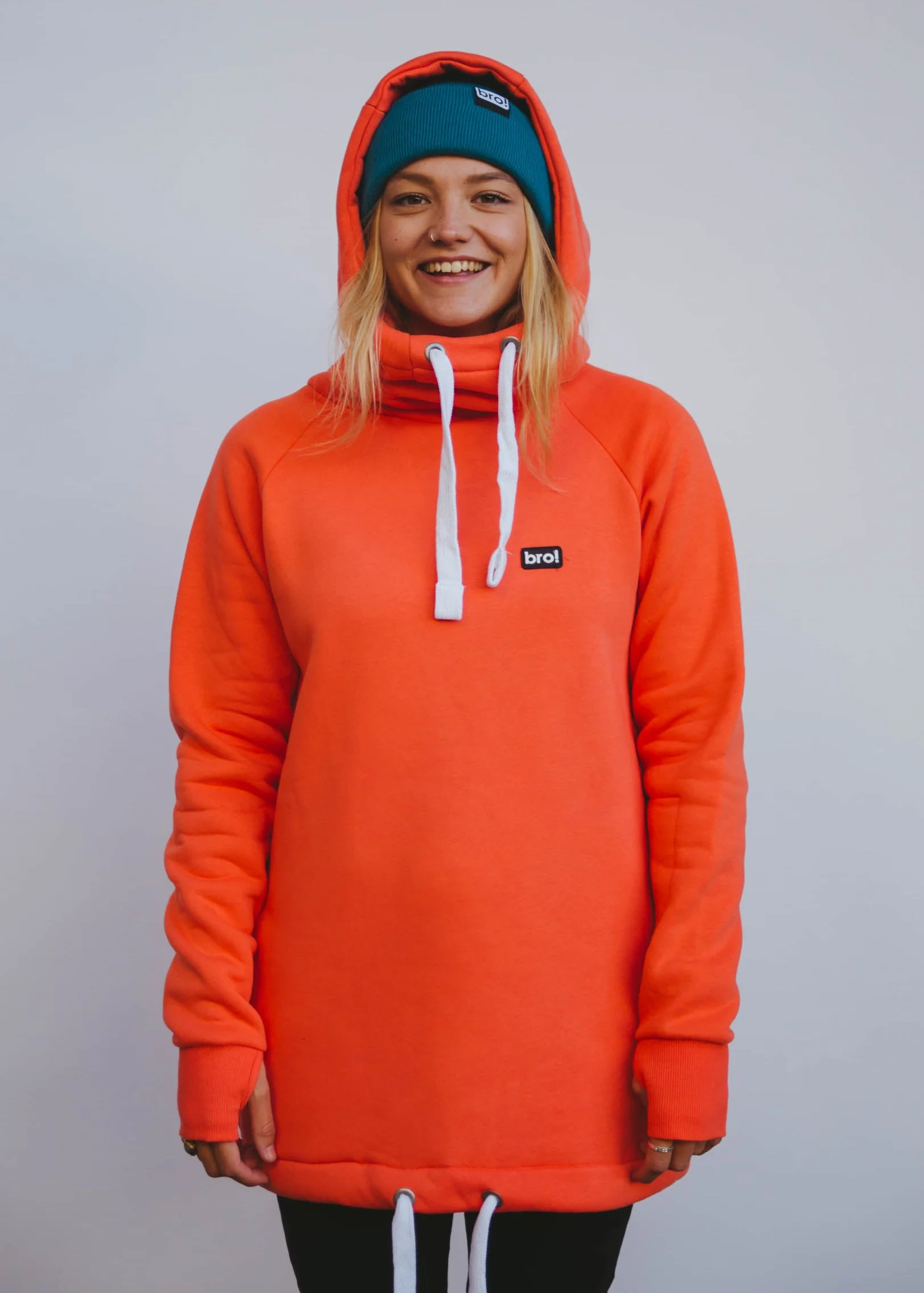 bro! chill n'shred hoodie (coral) - Image 5