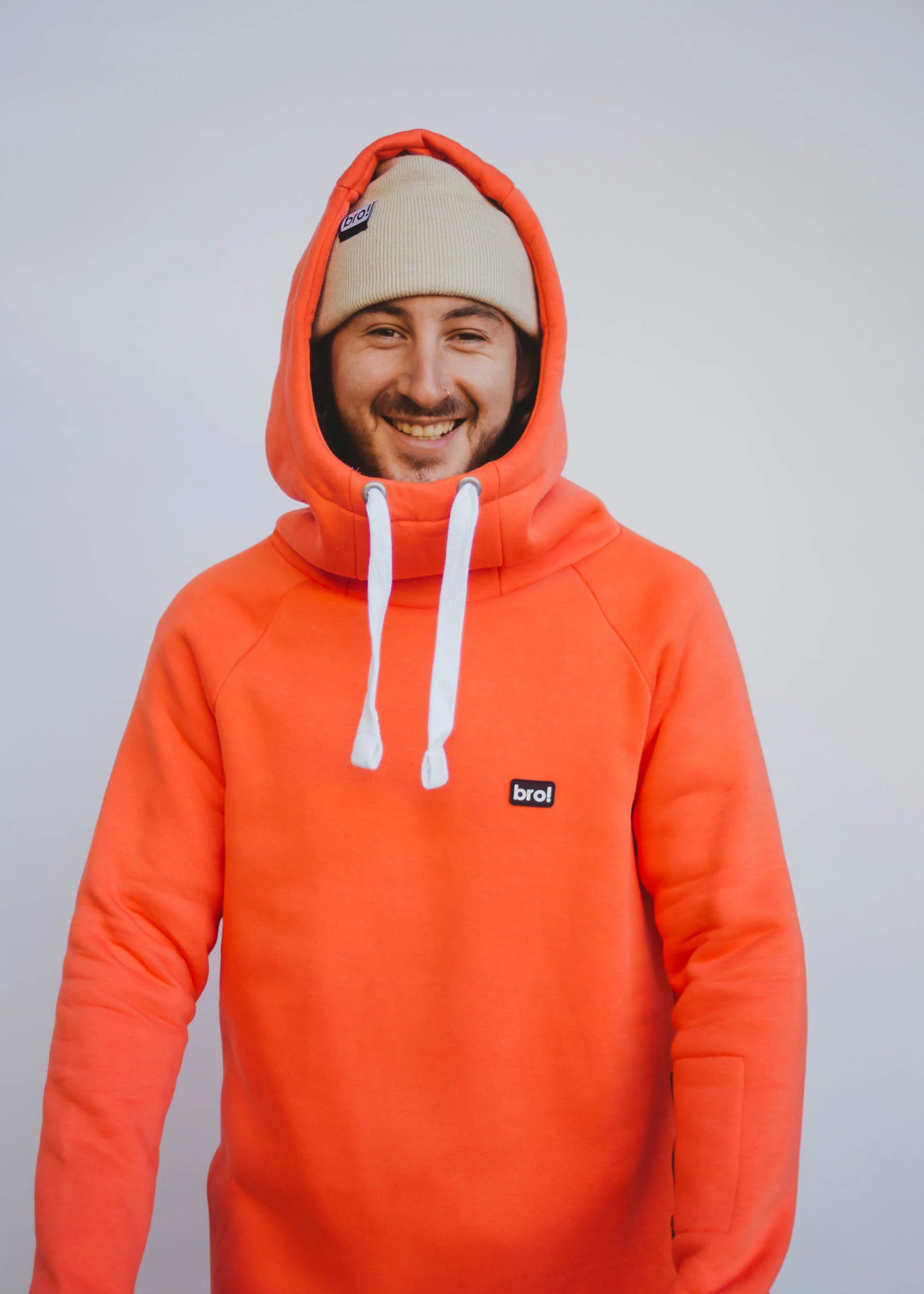 bro! chill n'shred hoodie (coral) - Image 6