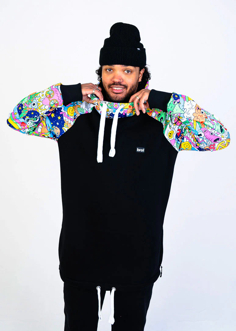 bro! chill n'shred hoodie (trippy) - Image 3