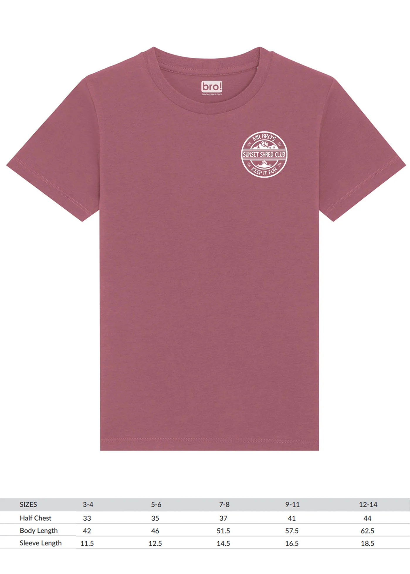 Kids Sunset Shred Club Tee (Faded Red) - Image 3