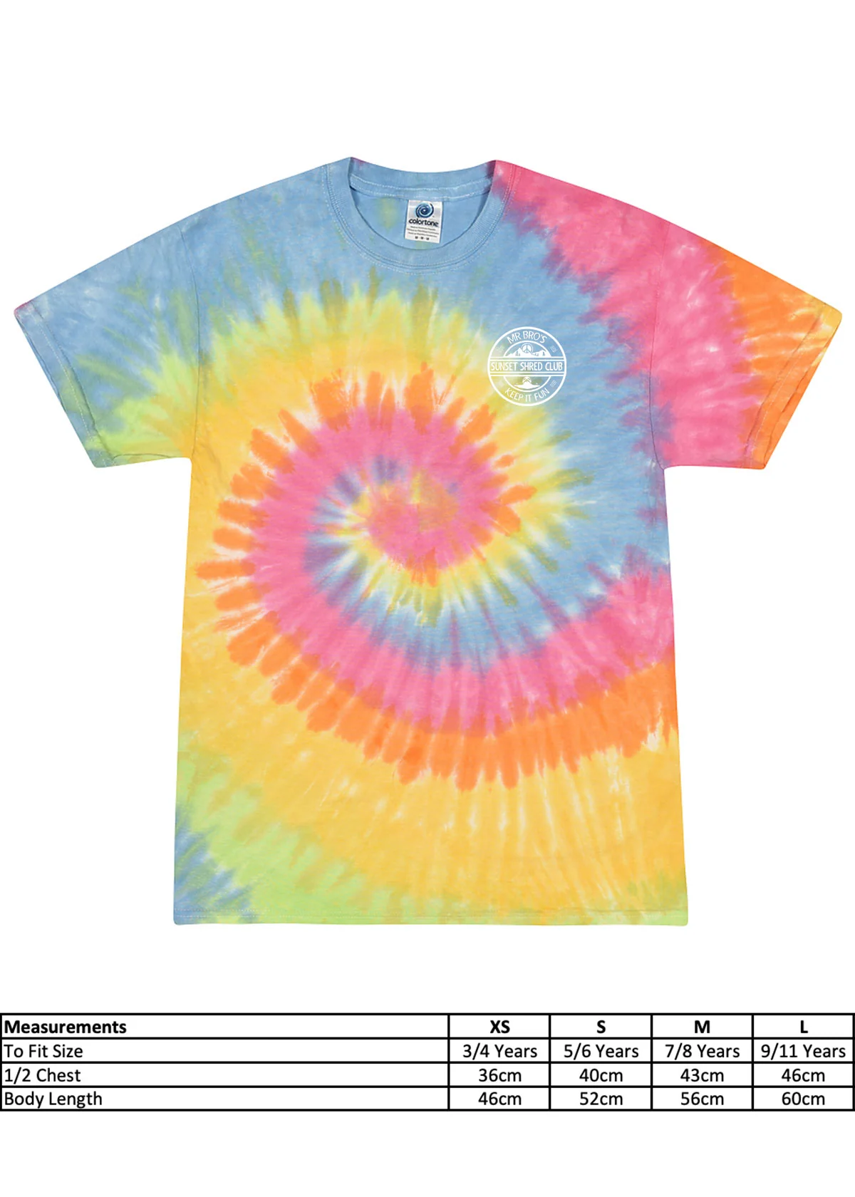 Kids Sunset Shred Club Tee (Tie-Dye) - Image 3