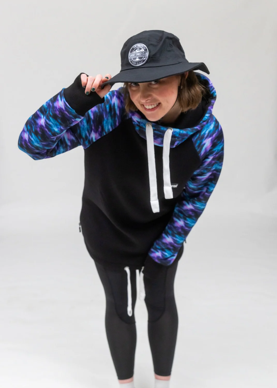 Sunset Shred Club Boonie (Black - Cotton Canvas) - Image 3